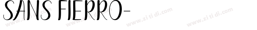 Sans Fierro字体转换